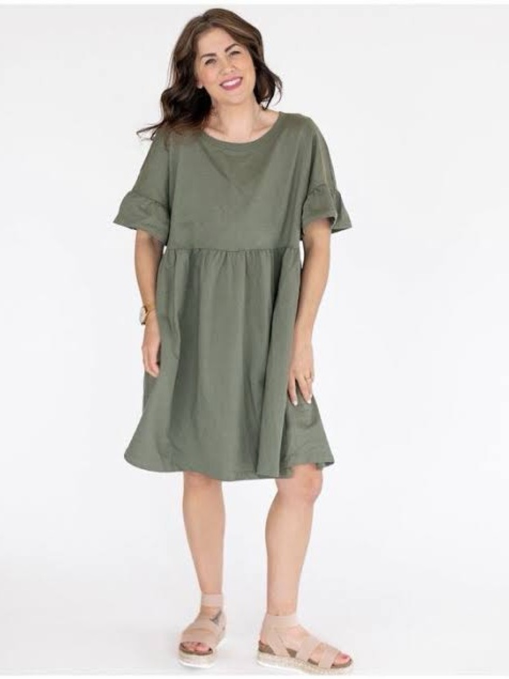 "The Jilly Road Trip Dress" by Jardine's Domaine in olive green